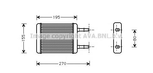 Radiador de forno (de aquecedor) Hyundai/Kia 9712324000