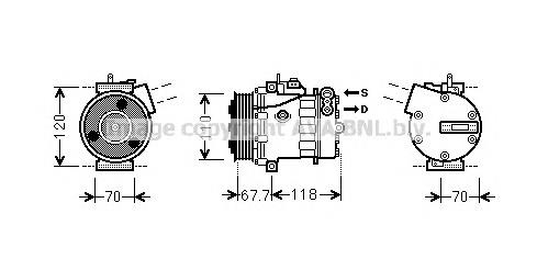 Compressor de aparelho de ar condicionado 1461F Fiat/Alfa/Lancia