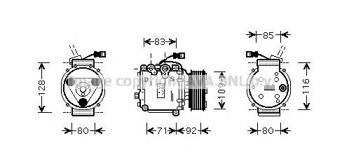 Compressor de aparelho de ar condicionado TRSA093653 Honda