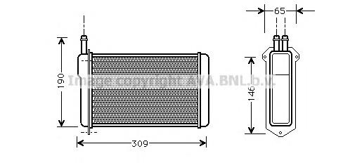 21088101060 Lada Radiador de forno (de aquecedor)