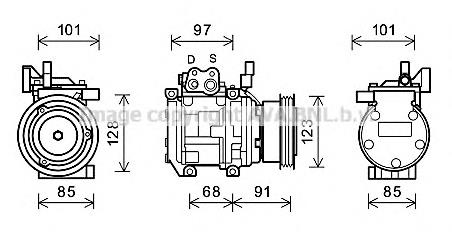 Compressor de aparelho de ar condicionado 8300K208 VAN Wezel