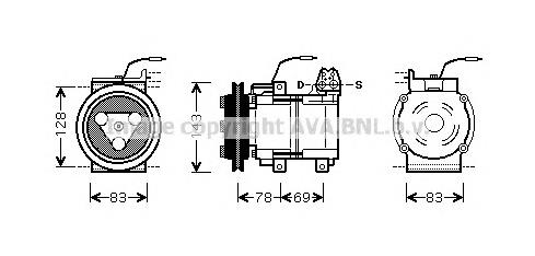 HR780151 Hyundai/Kia Compressor de aparelho de ar condicionado