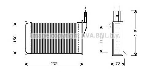 Radiador de forno (de aquecedor) Ford 7232897