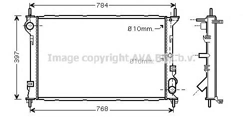 Radiador de esfriamento de motor Ford 1C15V43150CH