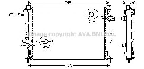 Radiador de esfriamento de motor 1493771 Ford
