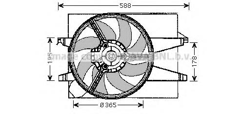 Compre 2S6H8C607DE Ford Difusor do radiador de esfriamento, montado com motor e roda de aletas