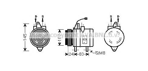 Compressor de aparelho de ar condicionado 96666744 General Motors