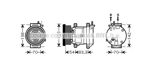 Compressor de aparelho de ar condicionado ACP480 Lucas
