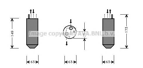 Tanque de recepção do secador de aparelho de ar condicionado General Motors 96160606