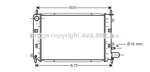 Radiador de esfriamento de motor 1671822 Ford