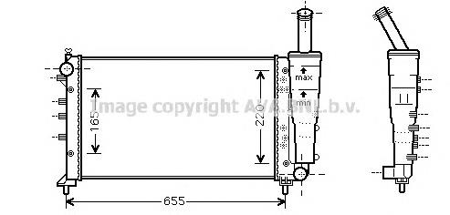 Radiador de esfriamento de motor 51724188 Fiat/Alfa/Lancia