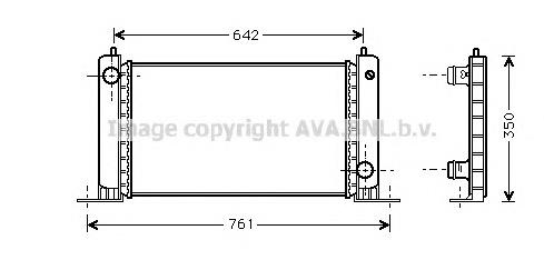 0051735217 Fiat/Alfa/Lancia Radiador de esfriamento de motor