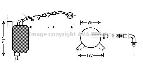 Compre 1S7H16E647AF Ford Tanque de recepção do secador de aparelho de ar condicionado