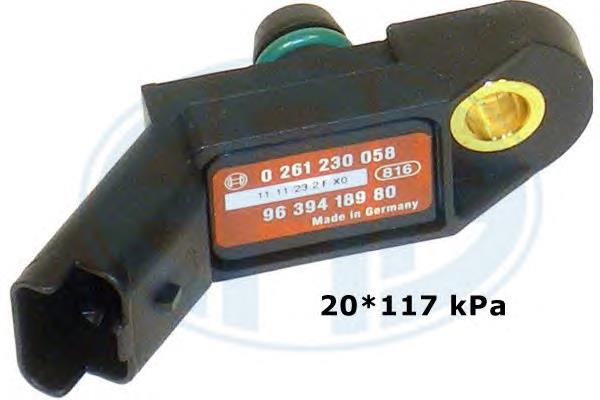 Sensor de pressão no coletor de admissão, MAP 9639418980 Renault (RVI)