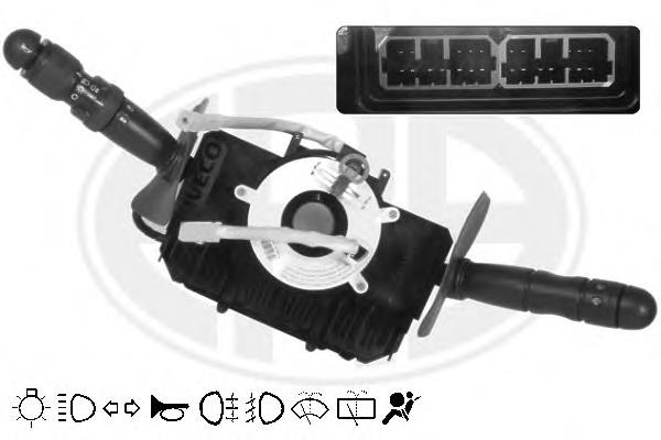 Comutador instalado na coluna da direção, montado 504108685 Fiat/Alfa/Lancia