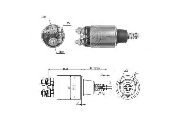 Relê retrator do motor de arranco Bosch 2339402140