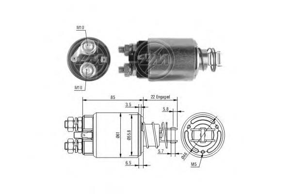 85540011 Magneti Marelli Relê retrator do motor de arranco