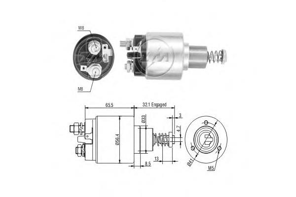 ZM676 ERA Relê retrator do motor de arranco