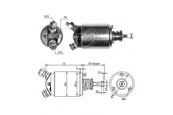 ZM733 ERA Relê retrator do motor de arranco