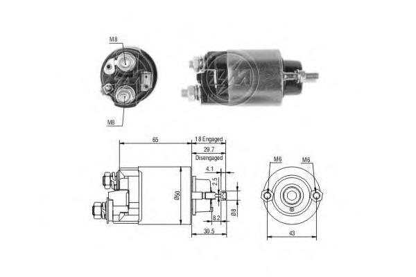 Relê retrator do motor de arranco 3122051A10 Suzuki