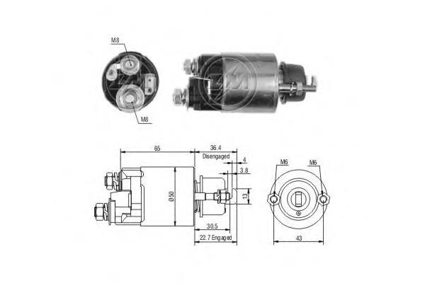 ZM702 ERA Relê retrator do motor de arranco