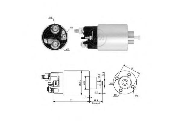 ZM6993 ERA Relê retrator do motor de arranco