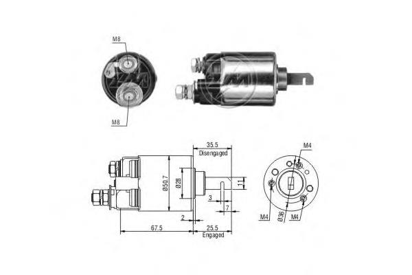 Relê retrator do motor de arranco ZM ZM602 preço, a partir de 48,82 USD