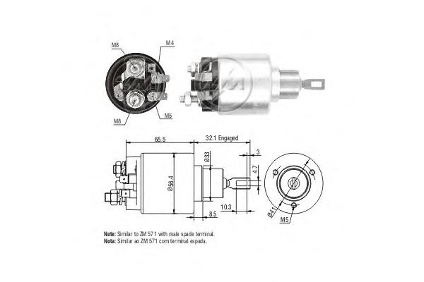 Compre A0011521110 Mercedes Relê retrator do motor de arranco
