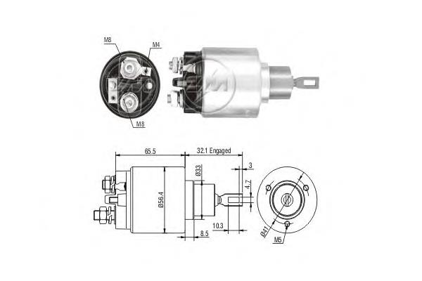AME0131 Magneti Marelli Relê retrator do motor de arranco