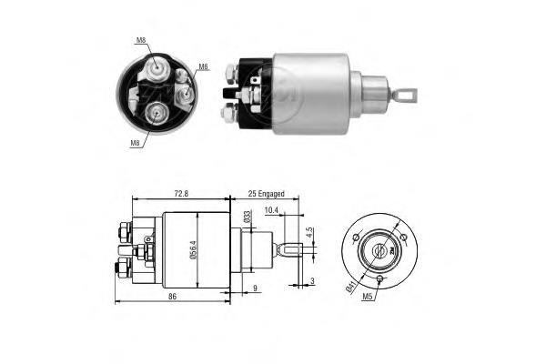 A0011522810 Mercedes Relê retrator do motor de arranco