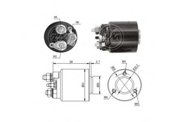 ZM591 ERA Relê retrator do motor de arranco