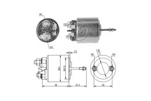 Relê retrator do motor de arranco VALEO 182463 preço, a partir de 39,97 USD