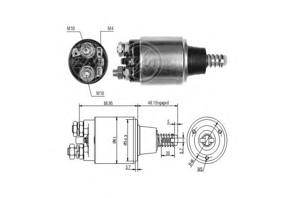 Relê retrator do motor de arranco 0331402209 Bosch
