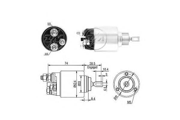 ZM6381 ERA Relê retrator do motor de arranco