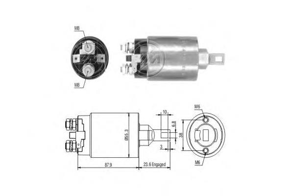 Compre 668323 WAI Relê retrator do motor de arranco