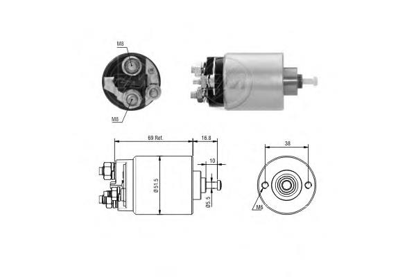 ZM961 ERA Relê retrator do motor de arranco