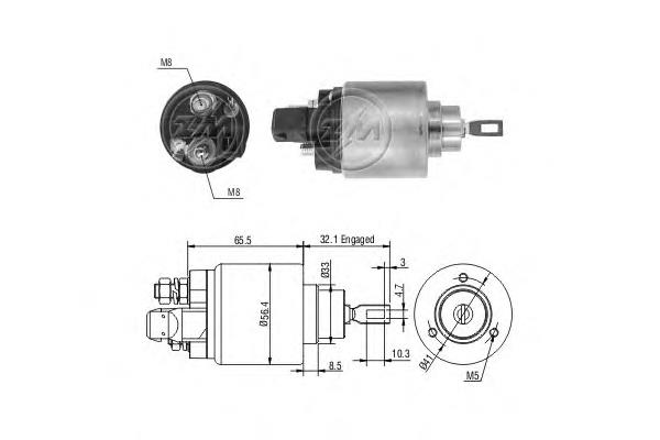 Relê retrator do motor de arranco Vika 99110044601 preço, a partir de 38,09 USD