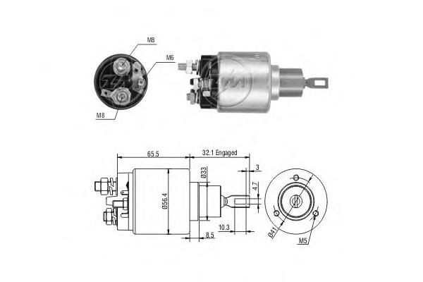 ZM973 ERA Relê retrator do motor de arranco