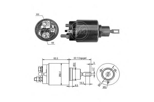 STC1245 Land Rover Relê retrator do motor de arranco