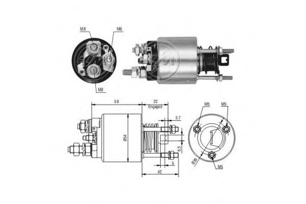 Relê retrator do motor de arranco 9948663 Fiat/Alfa/Lancia
