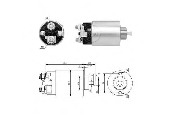 ZM7698 ERA Relê retrator do motor de arranco