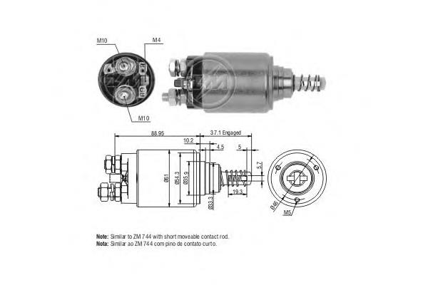 AL55046 John Deere Relê retrator do motor de arranco