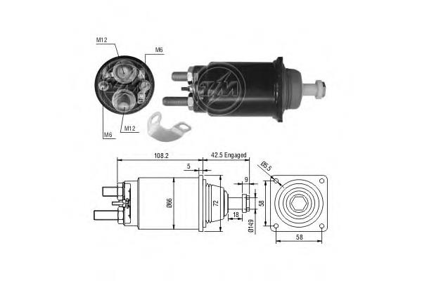 Relê retrator do motor de arranco Mitsubishi M004T95481 preço, a partir de 72,86 USD