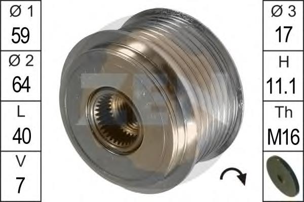 Polia do gerador Nissan/Infiniti 231502W200A