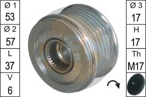 04891737AB Chrysler Polia do gerador