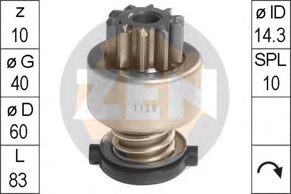 Roda-livre do motor de arranco SD0101 As-pl