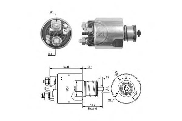 ZM3491 ERA Relê retrator do motor de arranco