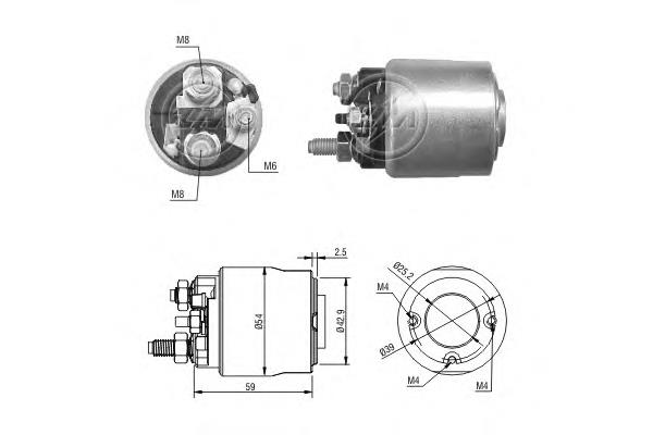 ZM3495 ERA Relê retrator do motor de arranco