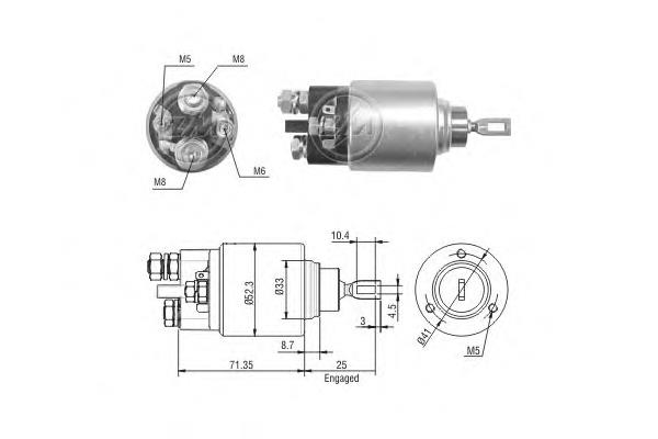 Relê retrator do motor de arranco Lauber CQ2030044 preço, a partir de 33,34 USD