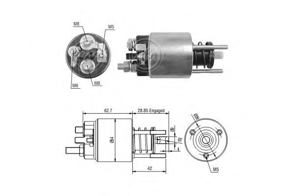 ZM396 ERA Relê retrator do motor de arranco